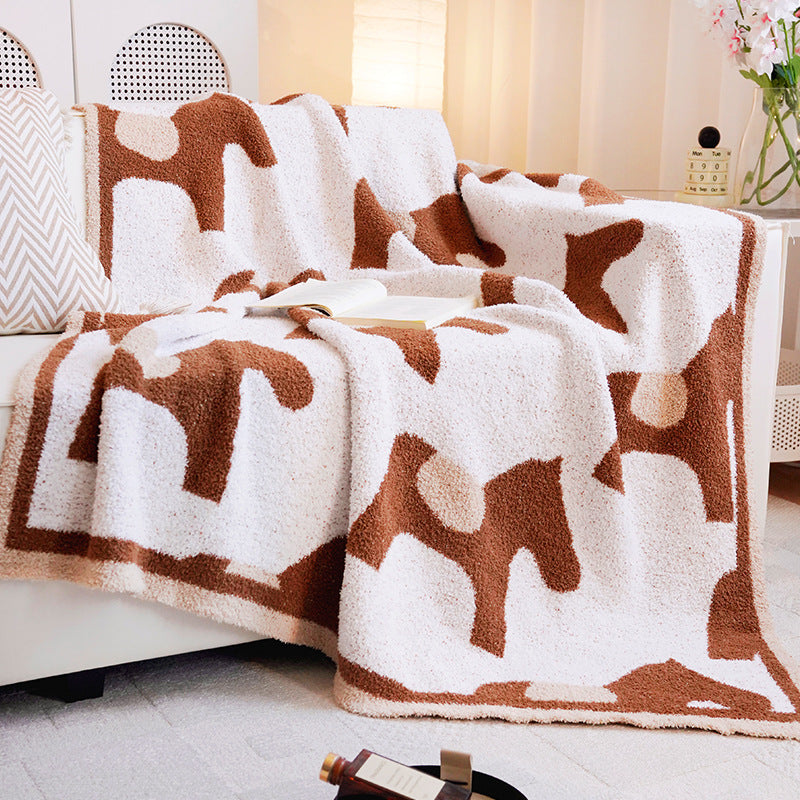 Equestrian-Themed Cozy Throw Blanket