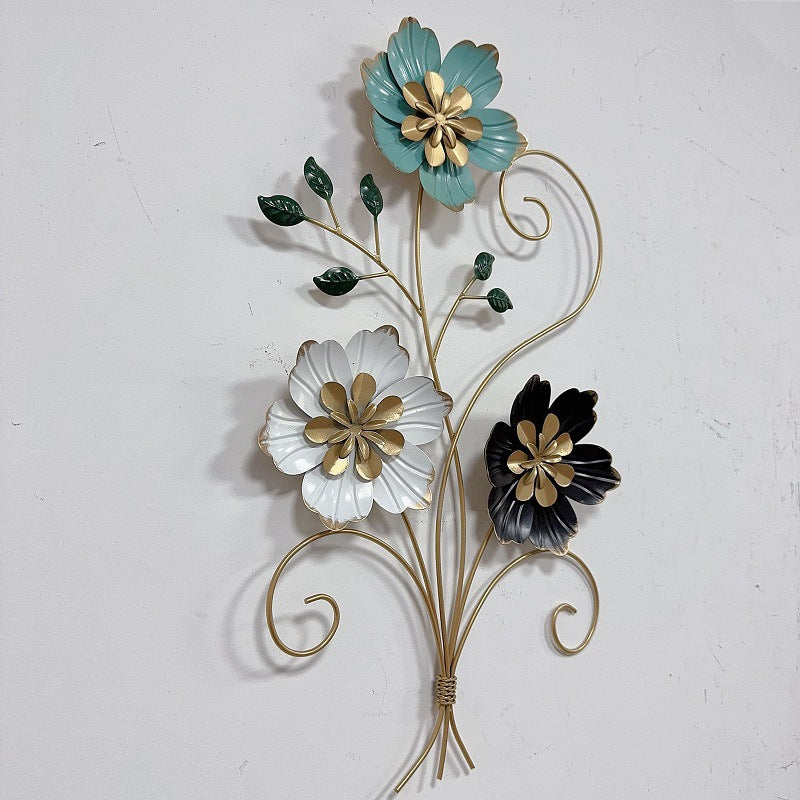 3D Floral Metal Wall Art