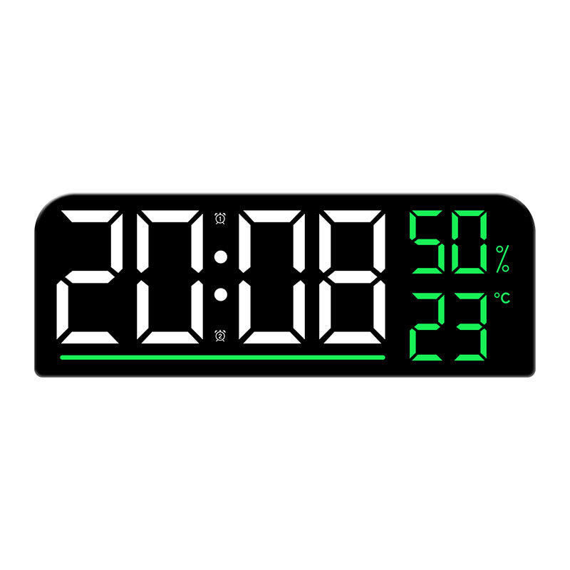 Digital alarm clock with hygrometer and temperature display