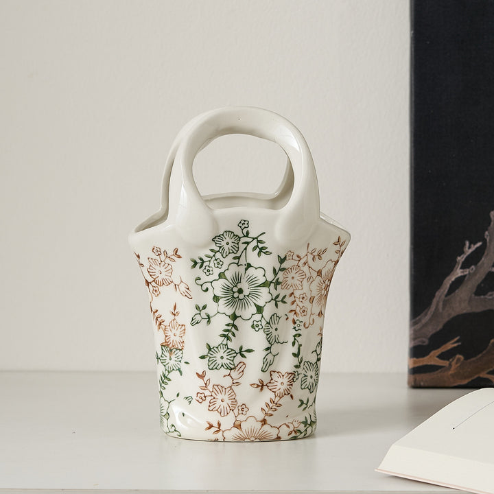 Flower basket with two handles