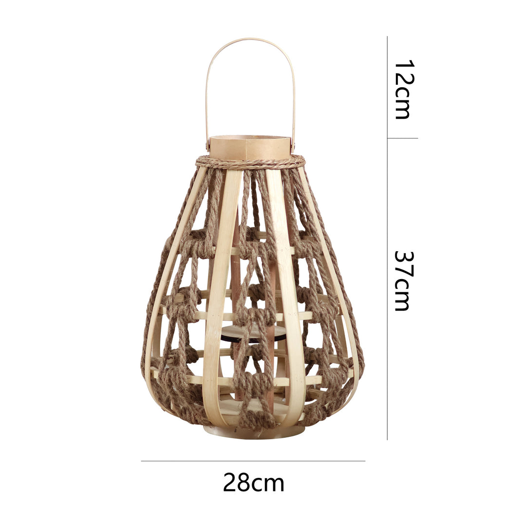 Decorative lantern made of rattan
