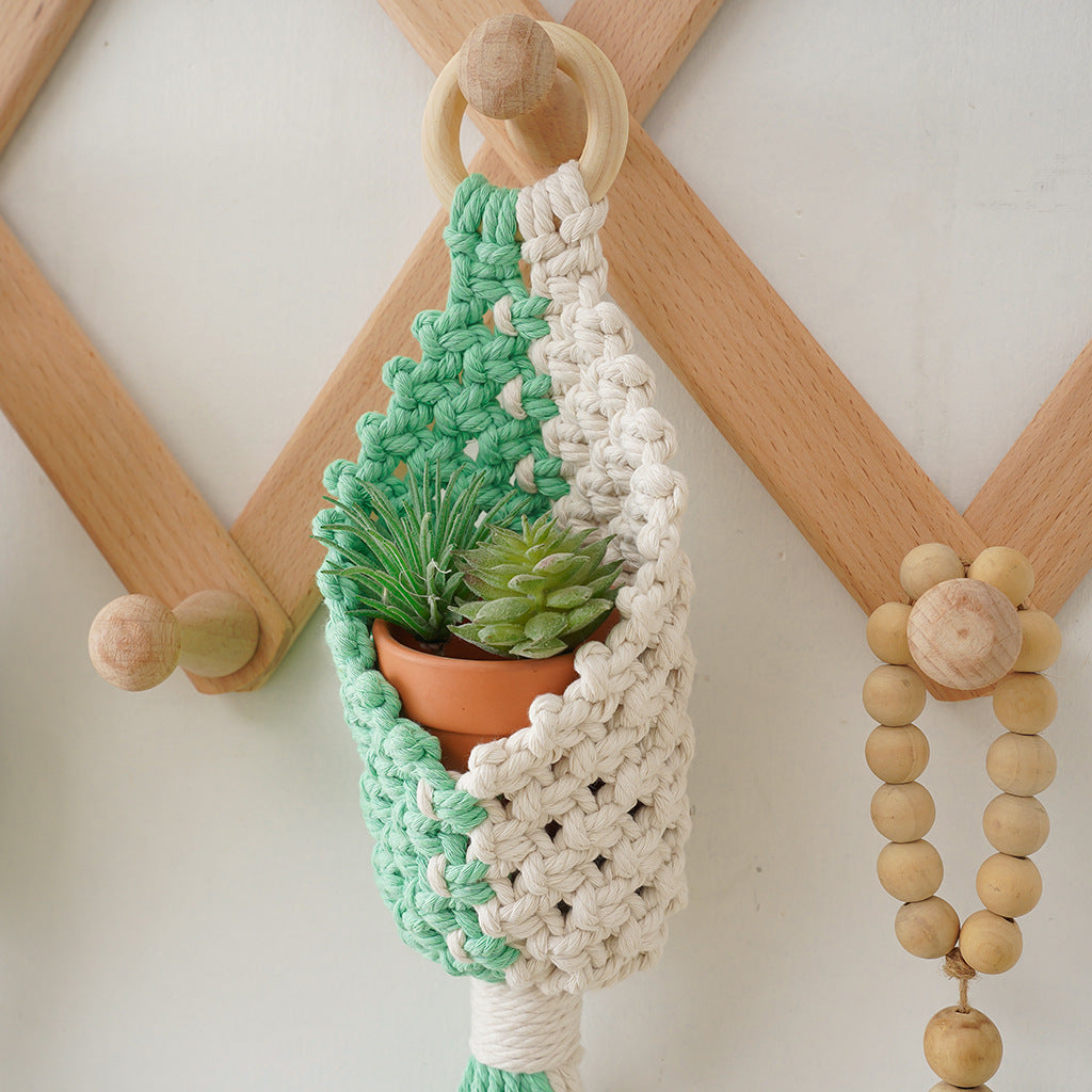 Macramé Plant Holder with Decorative Hanging Design