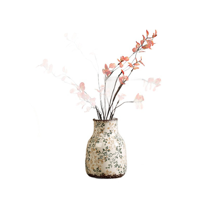 Elegant and artistically decorated ceramic vase