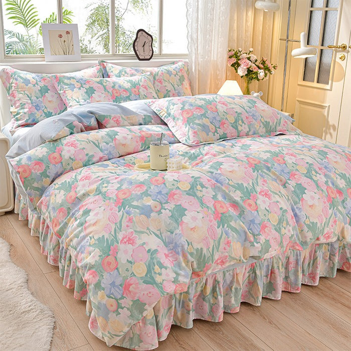 Floral Design Comforter Set