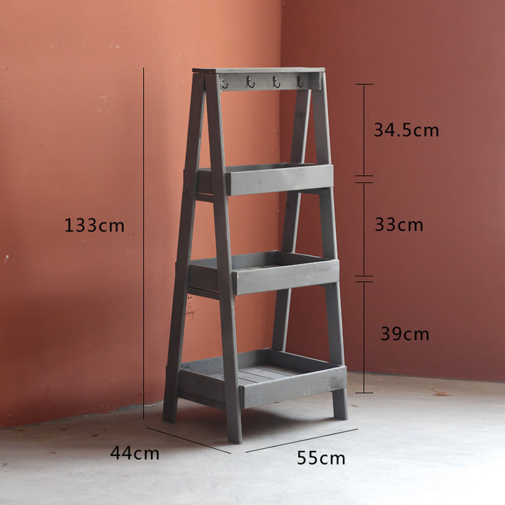 Multifunctional Wooden Step Ladder