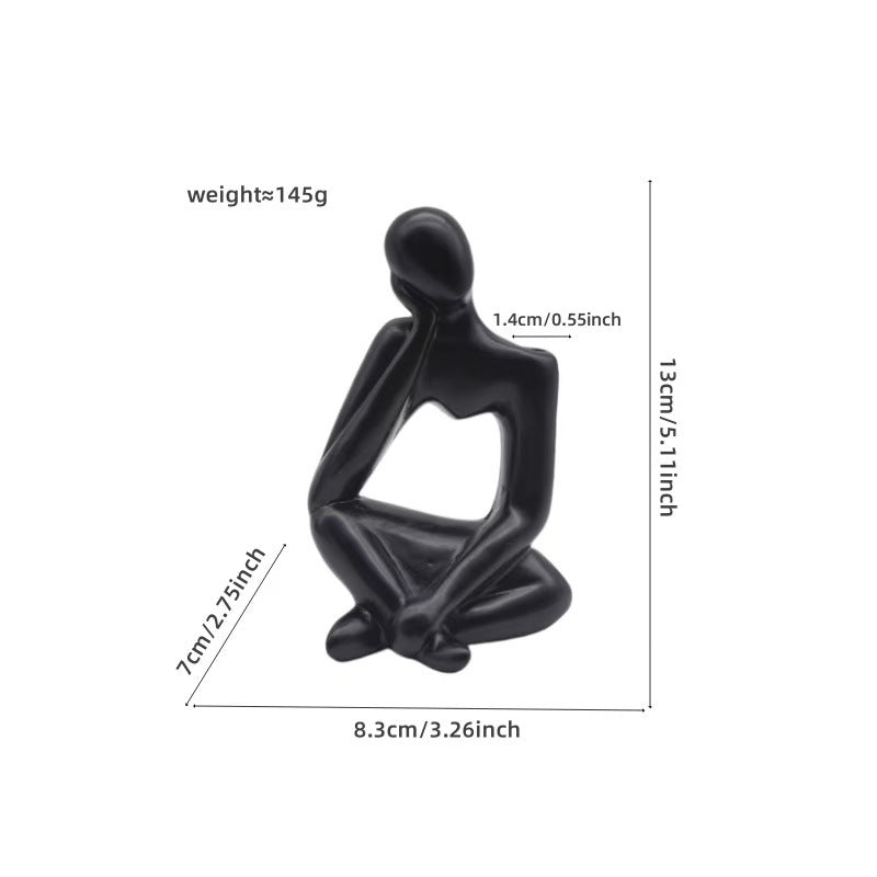 Abstract Sitting Figure Sculpture