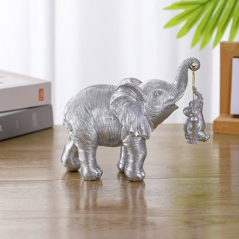 Decorative Elephant Family Sculpture