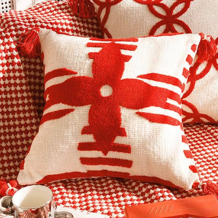 Decorative Geometric Patterned Throw Pillow
