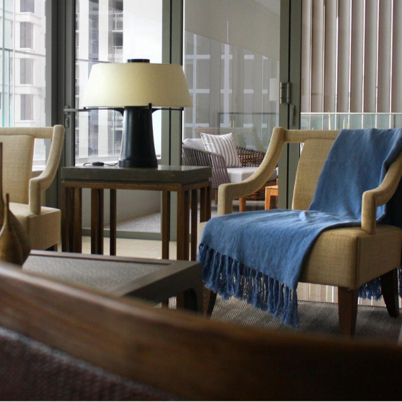 Contemporary table lamp with stylish shade