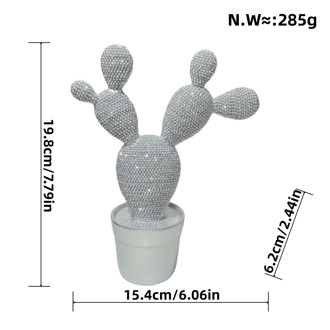 Glittering Cactus Decoration Figure