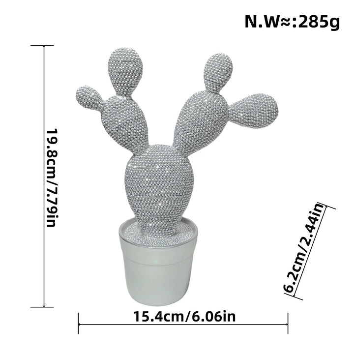 Glittering Cactus Decoration Figure