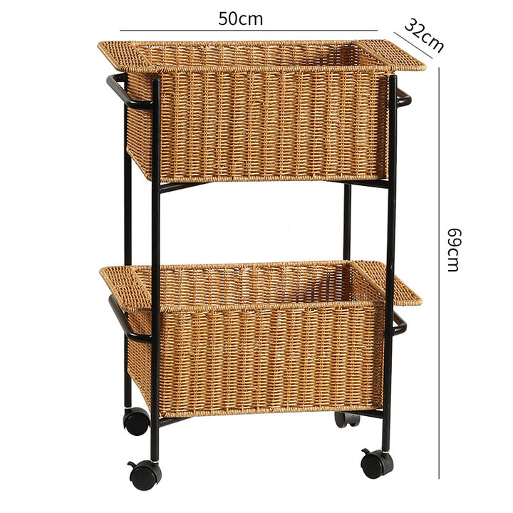 Handcrafted Storage Basket With Reinforced Edges