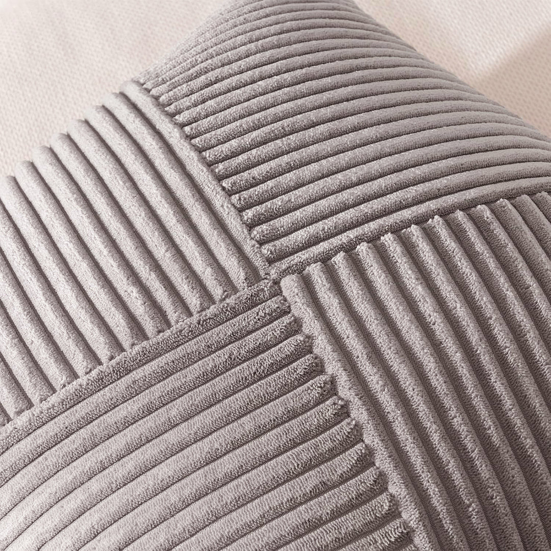 Textured Ribbed Throw Pillow