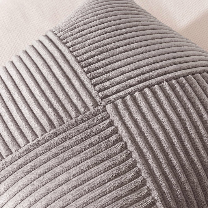 Textured Ribbed Throw Pillow
