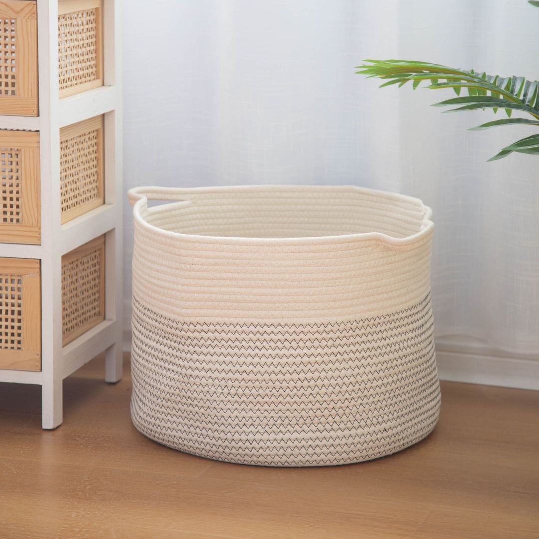 Modern storage basket with handles