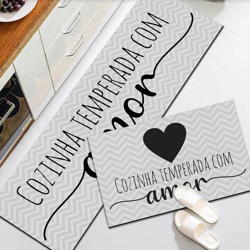 Whimsical Cartoon-Themed Kitchen Mat