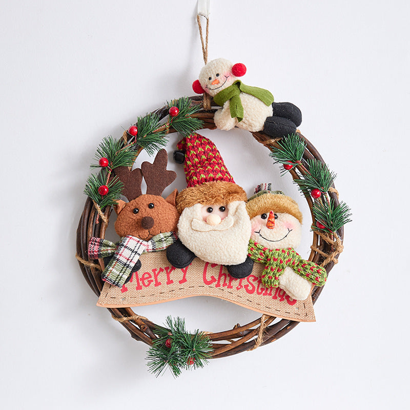 Christmas wreath with lights