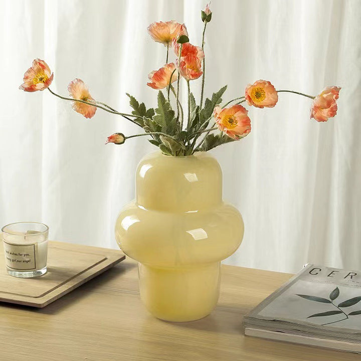 Contemporary Round Glass Vase