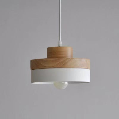 Geometric Layered Wooden Pendant Light