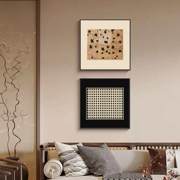 Decorative Framed Nature-Themed Artwork