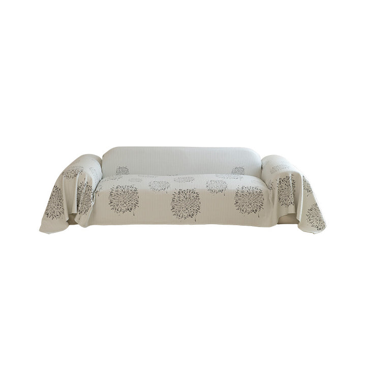 Customizable sofa cover and furniture throw made of cotton-linen with jacquard structure