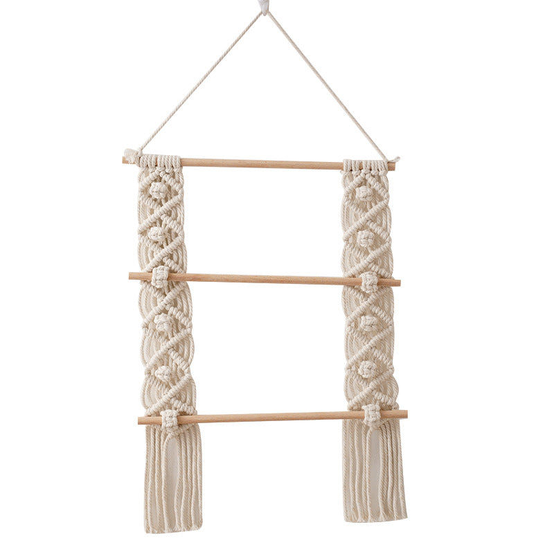 Macramé Wall Decor with Natural Wooden Accents