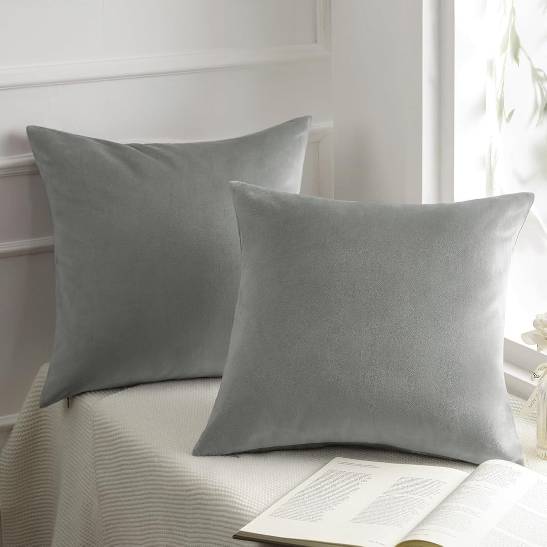 Plush Velvet Lumbar and Square Throw Pillow Covers