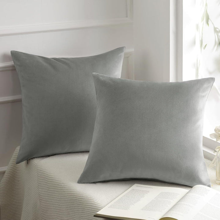 Plush Velvet Lumbar and Square Throw Pillow Covers