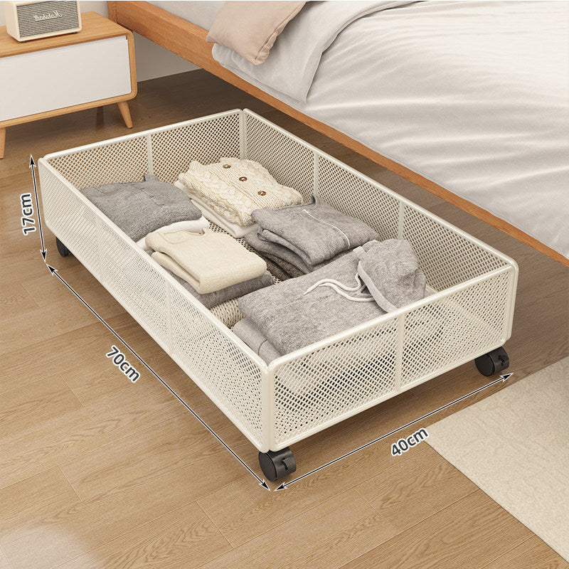 Underbed Roll Storage Basket with Mesh Design