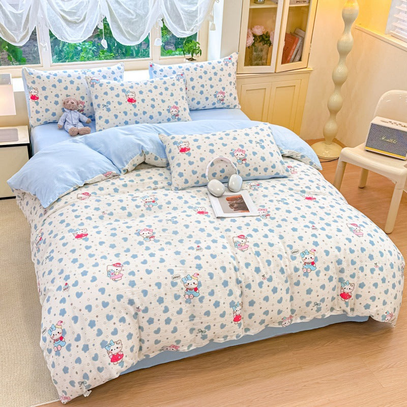 Whimsical Cartoon-Themed Duvet Cover Set