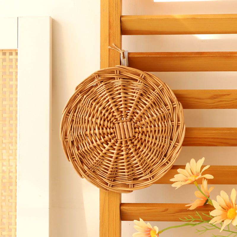 Decorative Wall Plate Made of Woven Rattan