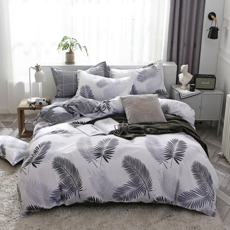 Playful Floral Cartoon Duvet Cover Set