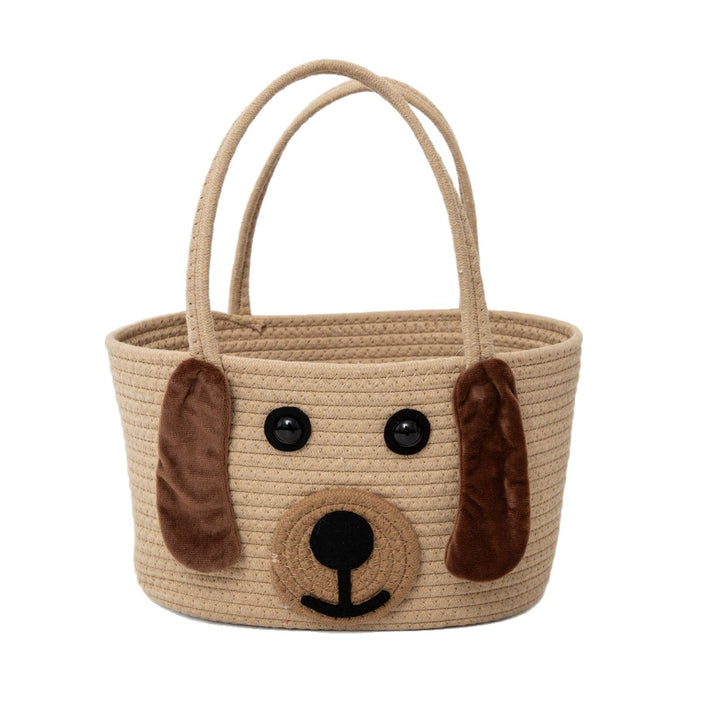 Stylish carrying basket with colorful handles