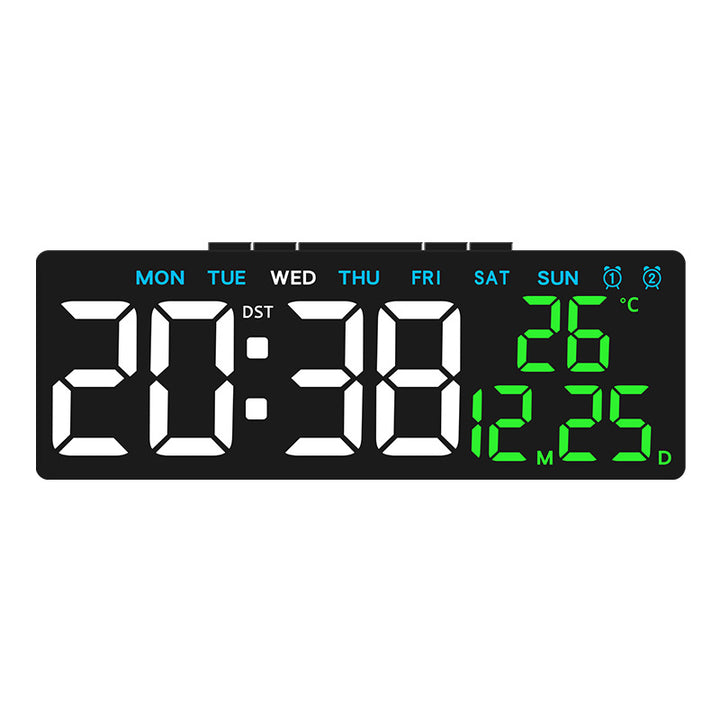 Digital multifunction alarm clock with large display