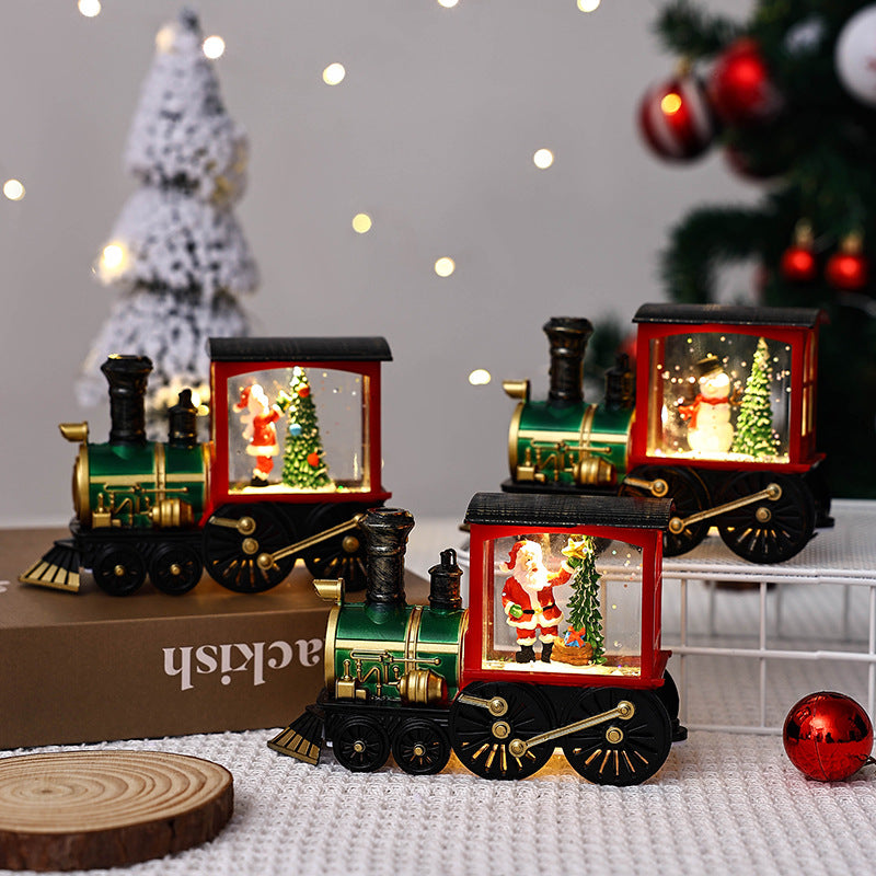 Illuminated Christmas train decoration