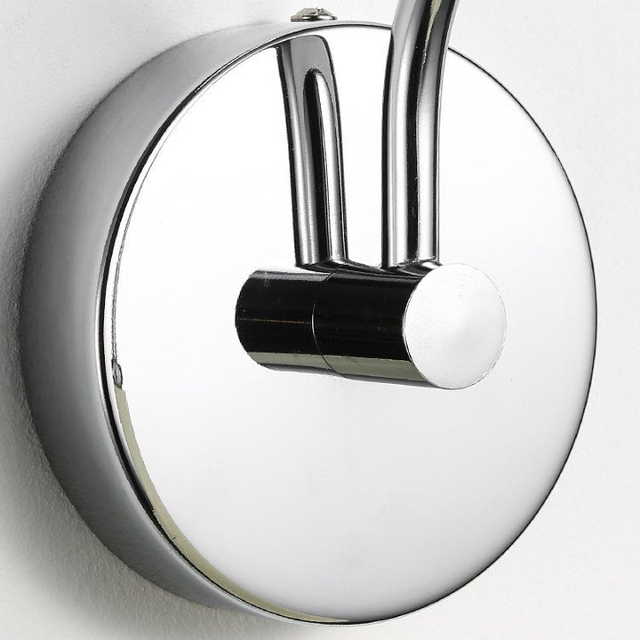Fluted drop-shaped ceramic wall lamp with chrome backplate