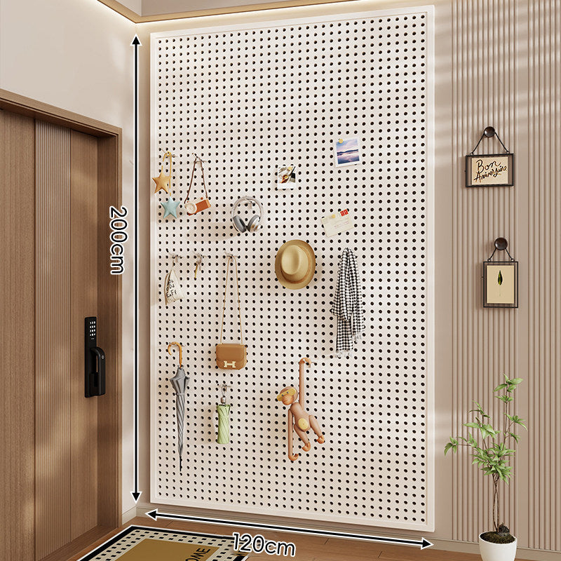 Wall-Mounted Perforated Pegboard Organizer Panel with Metal Frame