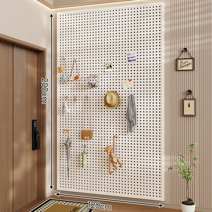 Wall-Mounted Perforated Pegboard Organizer Panel with Metal Frame