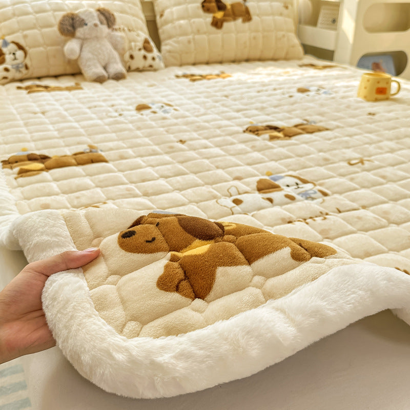 Plush Cartoon-Themed Blanket