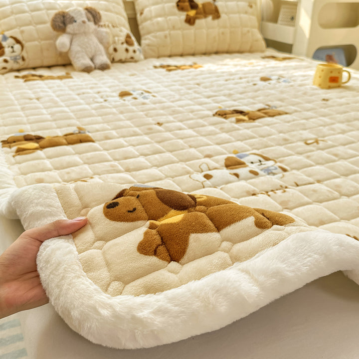 Plush Cartoon-Themed Blanket