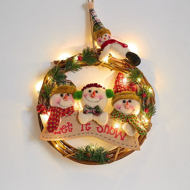 Christmas wreath with lights