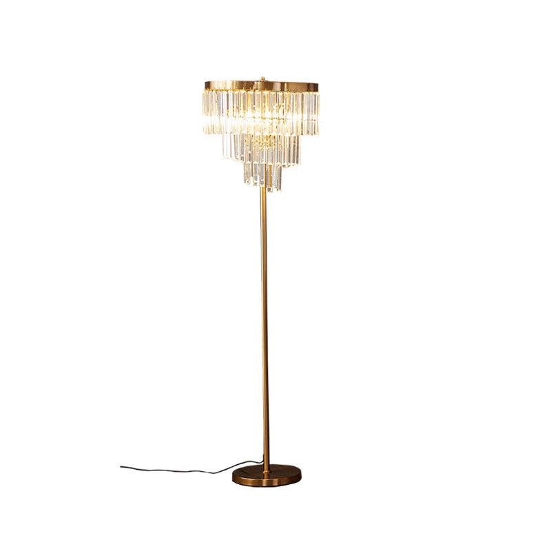 Crystal chandelier floor lamp
