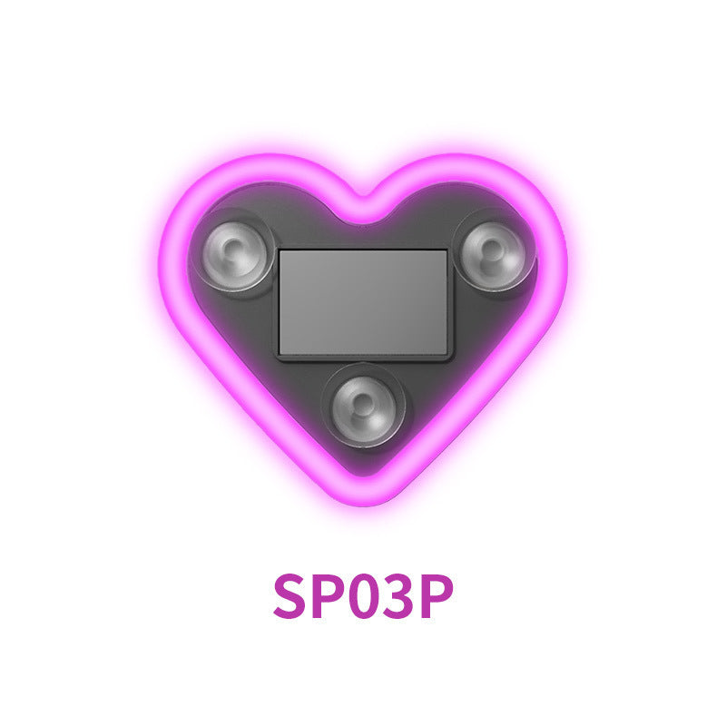 Heart-shaped suction cup LED ambient night light