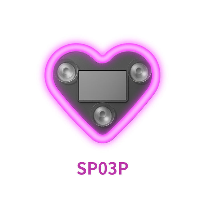 Heart-shaped suction cup LED ambient night light