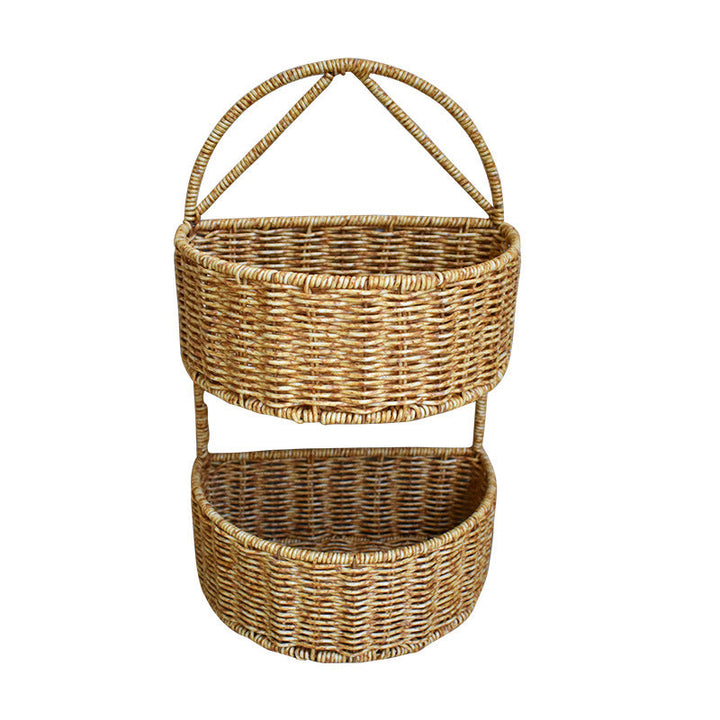 Multi-Tiered Woven Wall Hanging Storage Basket
