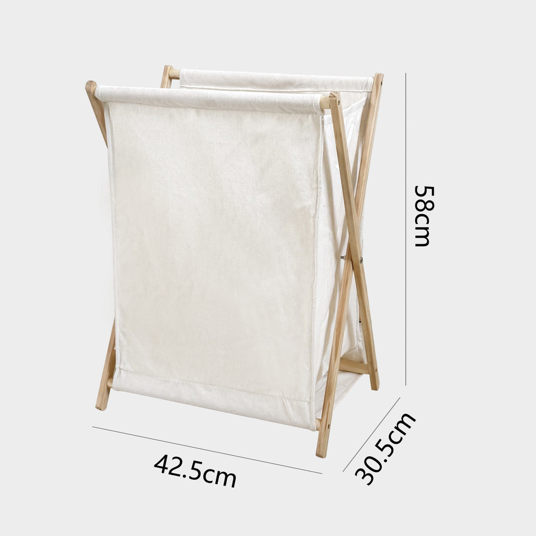 Laundry basket with practical folding mechanism