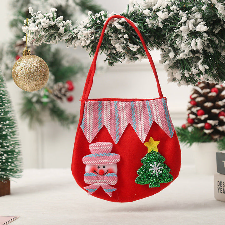 Cute Christmas gnome with gift sack