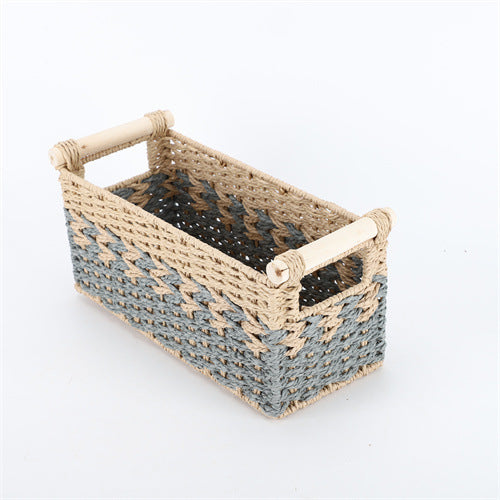 Braided storage basket