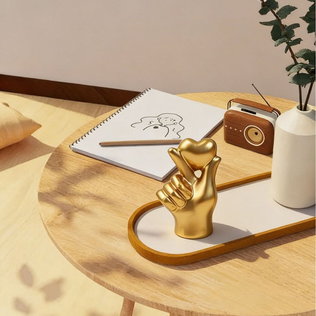 Decorative Heart Gesture Sculpture