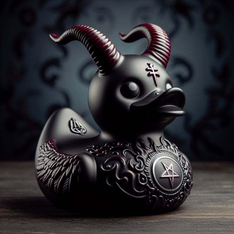 Decorative rubber duck with stylish haircut